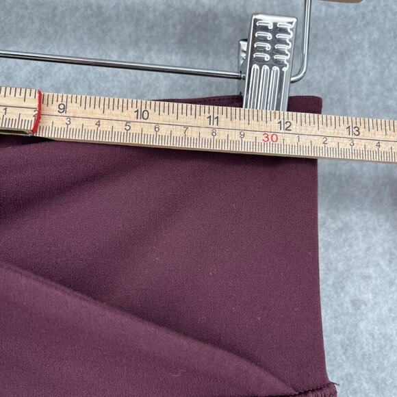 Athleta Elation Crossover Rib 7/8 Tight Size S Maroon Plum Purple Athletic Gym - Picture 10 of 14